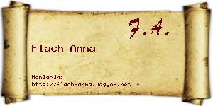 Flach Anna névjegykártya